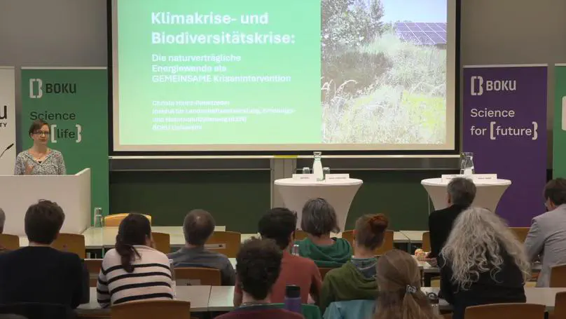 Christa Hainz-Renetzeder beim BOKU-Energiecluster