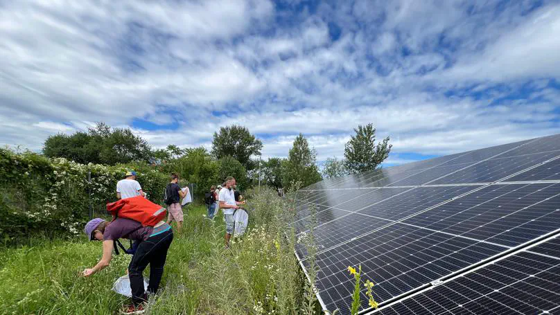 Exkursion zu einer Freiflächen-PV-Anlage